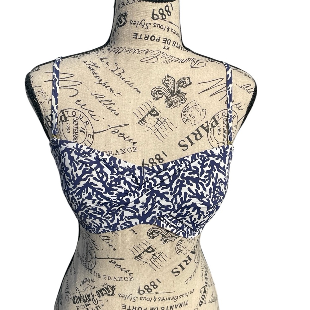 Lilly Pulitzer Bandeau Swim Top, Removeable Straps, Size M, EUC